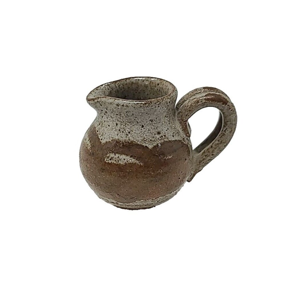 Miniature Clay Pitcher Studio Pottery Brown 2 Inches